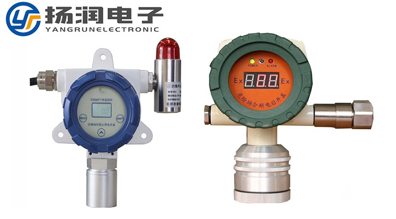 氣體報(bào)警器顯示屏兩大類，左邊為L(zhǎng)CD段碼屏，右邊LED數(shù)碼管